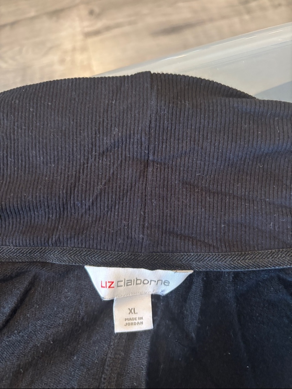 Liz Claiborne Black Open-Front Lightweight Cardigan - Picture 2 of 3